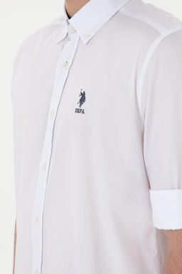 Erkek Beyaz Uzun Kollu G_mlek Sepette S_rpriz _ndirim - U.s. polo assn фото 7