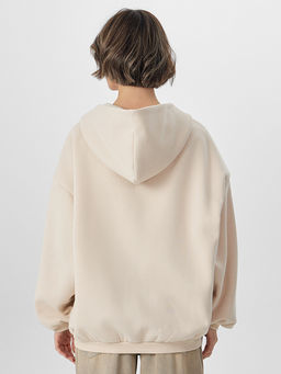 Толстовка женская бежевая на молнии с надписью Whatever - Mark formelle фото 2