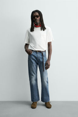 CAMISETA BOLSILLO AARON LEVINE X ZARA / Crudo