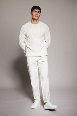 Брюки прямого кроя с нормальной талией и нормальной талией - Defacto фото 2