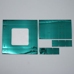 Цена за 5 шт. Коробка для конфет, кондитерская упаковка, 9 ячеек, «Изумрудная», 14.7×14.7×3.5 см