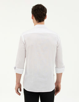 Beyaz Slim Fit Uzun Kollu G_mlek