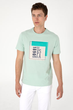 Erkek Regular Fit Bisiklet Yaka Su Ye_ili Ti__rt Sepette S_rpriz _ndirim - U.s. polo assn фото 3