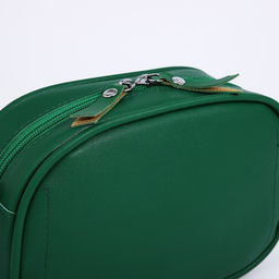 Сумка женская кросс-боди на молнии, 21×7×14 см, зелёная