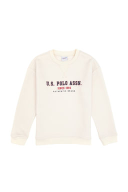 Erkek _ocuk Beyaz Bisiklet Yaka Sweatshirt - U.s. polo assn фото 6