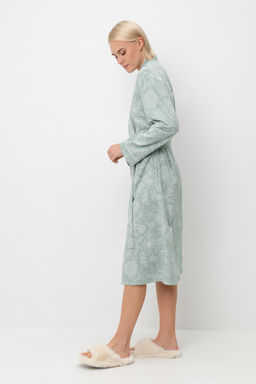 Е 50005/24/голубой прибой,кружевные цветы халат жен