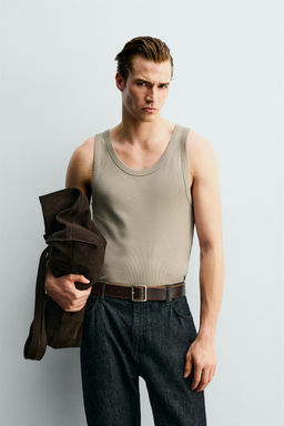 CAMISETA TANK RIB / Khaki
