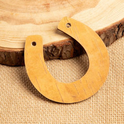 Подкова «На счастье», настенный декор, подвеска, 11×10×0.3 см, береста