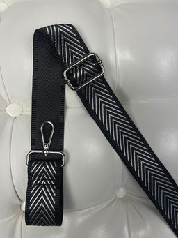 LACCOMA ремень 1000-22-3,8-елка-черный/серебро полиэстр