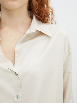 Oversize Saten Kad?n G?mlek