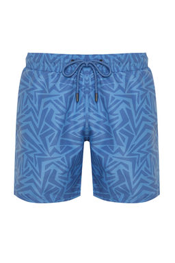 TRENDYOL MAN Mavi Standart Boy Geometrik Bask?l? Deniz Sortu TMNSS24DS00007 - Trendyolmilla фото 9