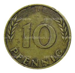 Монета 10 пфеннигов 1966 года F Германия