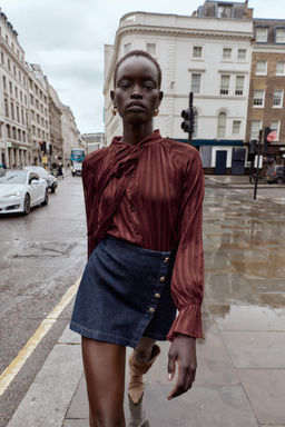 BUTTON-DETAIL WRAP SKORT - Zara фото 3