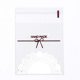 Цена за 100 шт. Пакет БОПП с липкой лентой, «Ручная работа», 10×11+3 см
