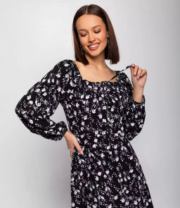 Платье #КТ63008, чёрный