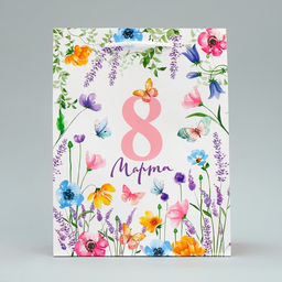 Цена за 2 шт. Пакет подарочный ламинированный, упаковка, 8 марта, MS 18?23?8 см