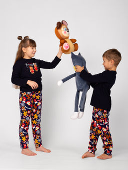 Пижама детская кулирка с брюками "ПРЯНЯ"
