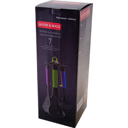 29525 Кухонный набор на подставка 7 пр нейлон/термопластик MB (х6) - Mayer&boch фото 4