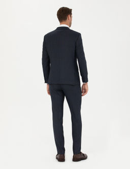 Lacivert Ex. Slim Fit Tak_m Elbise