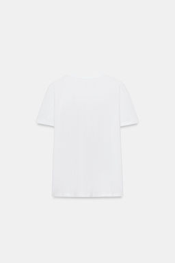 CAMISETA ESTAMPACI?N METALIZADA / Blanco - Zara фото 3