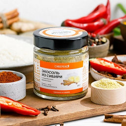 Экосоль из Сибири с индийскими пряностями 180 г Экосоль из Сибири с индийскими пряностями 180 г