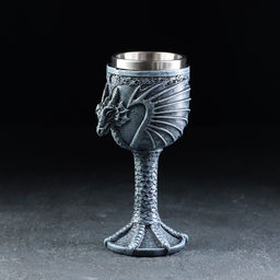 Бокал средневековый «Драконий камень», 200 мл, нержавеющая сталь, серый