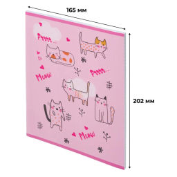 Цена за 2 шт. Тетрадь общая А5 48л №1School Friendly cats,клет,скреп, ВД-лак