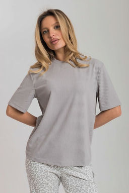 Костюм футболка и брюки М326004сб Серый/Белый - Елена фото 7