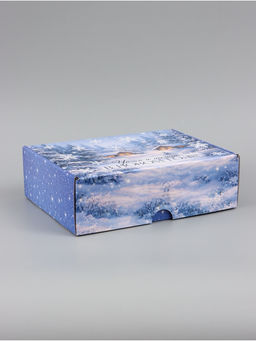Коробка подарочная, самосборная «Зимний город»,30.7×22×9.5 см