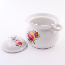 7320-1 Кастрюля с крышкой 1,8 л керамика рис/цветы MB (х8) - Mayer&boch фото 2