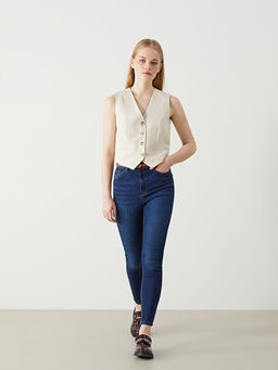 Beli Kemerli J?piter S?per Skinny Fit Kad?n Jean Pantolon