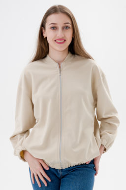 Бомбер из коттон фита песочный макси - Амадэль фото 5