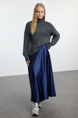 TRENDYOLMILLA Siyah A Line/Can Form Midi Orme Etek TWOAW25ET00111  фото 2