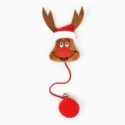 Игрушка-дразнилка для кошек Лось-красный нос, с бубенчиком - Пижон фото 8