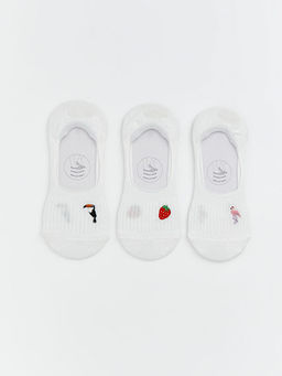 Kayd?rmaz Topuk Nak??l? Kad?n Babet ?orap 3l?