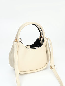 Сумка женская тоут на молнии, 23×10×16 см, однотонная, белая