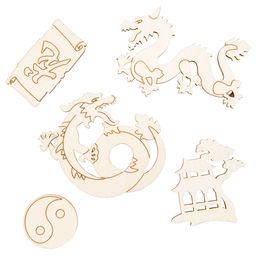 Заготовка для декорирования Mr. Carving ВД-1203 Мини набор Драконы фанера 0.3 см 4-5.5см