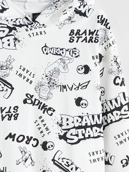 Kap??onlu Brawl Stars Bask?l? Erkek ?ocuk Sweatshirt
