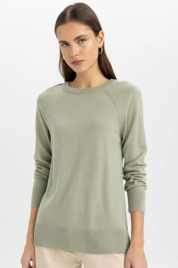 Relax Fit Bisiklet Yaka Triko Kazak - Defacto фото 8