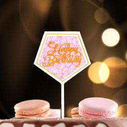 Цена за 7 шт. Топпер для торта С днём рождения - Страна карнавалия фото 2