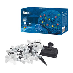 USL-S-129/PT4000 BUTTERFLIES Садовая гирлянда на солнечной батарее Бабочки. 20 светодиодов. Разноцветный свет. 1*АА Ni-Mh аккумулятор в/к. IP44. TM Uniel. - Volpe фото 11