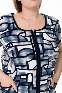 Халат М31968си синий/изумруд - Елена фото 8