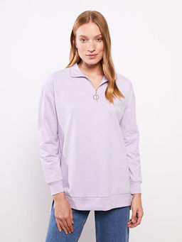 Dik Yaka D?z Uzun Kollu Kad?n Pijama ?st