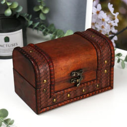 Шкатулка для украшений «Сундук. С заклёпками» дерево, состаненная, 10.5×18×11 см