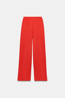 PANTAL?N R?STICO WIDE LEG / Rojo - Zara фото 7