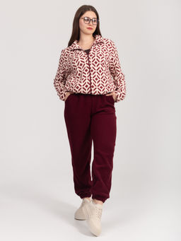 Костюм женский флисовый с брюками "ЭРИКА" БОРДО