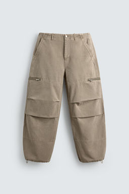 PARACHUTE CARGO TROUSERS - Zara фото 17