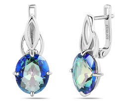 Серьги, мистик кварц синий, Бригитта