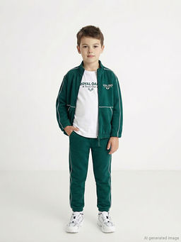 Bask?l? Erkek ?ocuk Tak?m 3l?