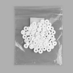 Цена за 20 шт. Кнопка пластиковая, d = 10 мм, цвет белый, цена за 1 штуку